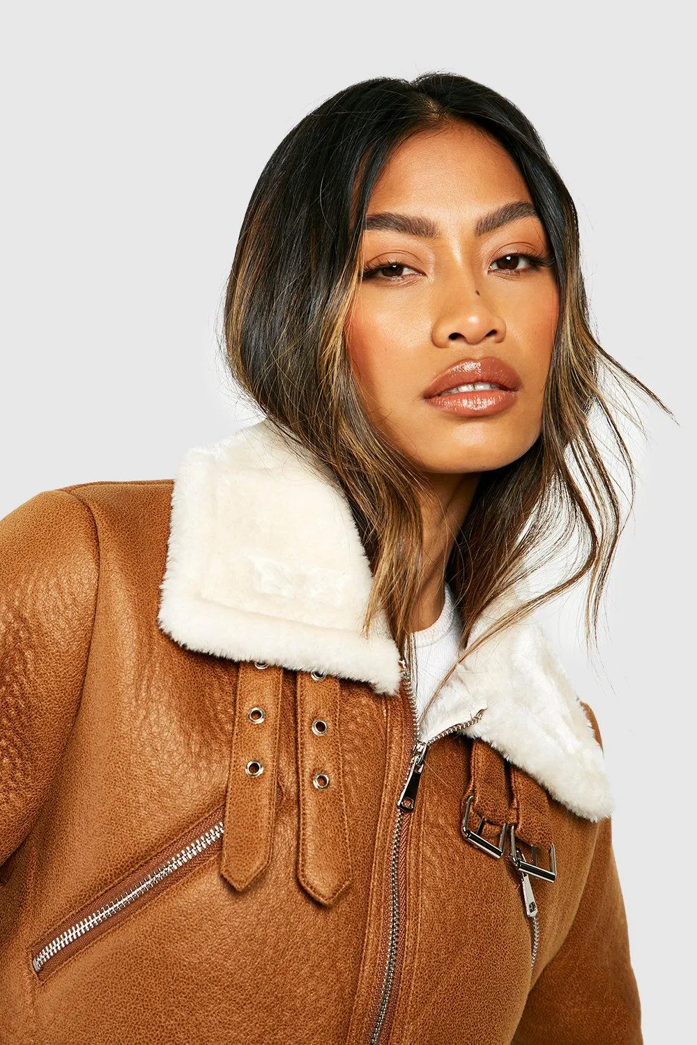 Jackets & Coats | Cropped Aviator Jacket | boohoo