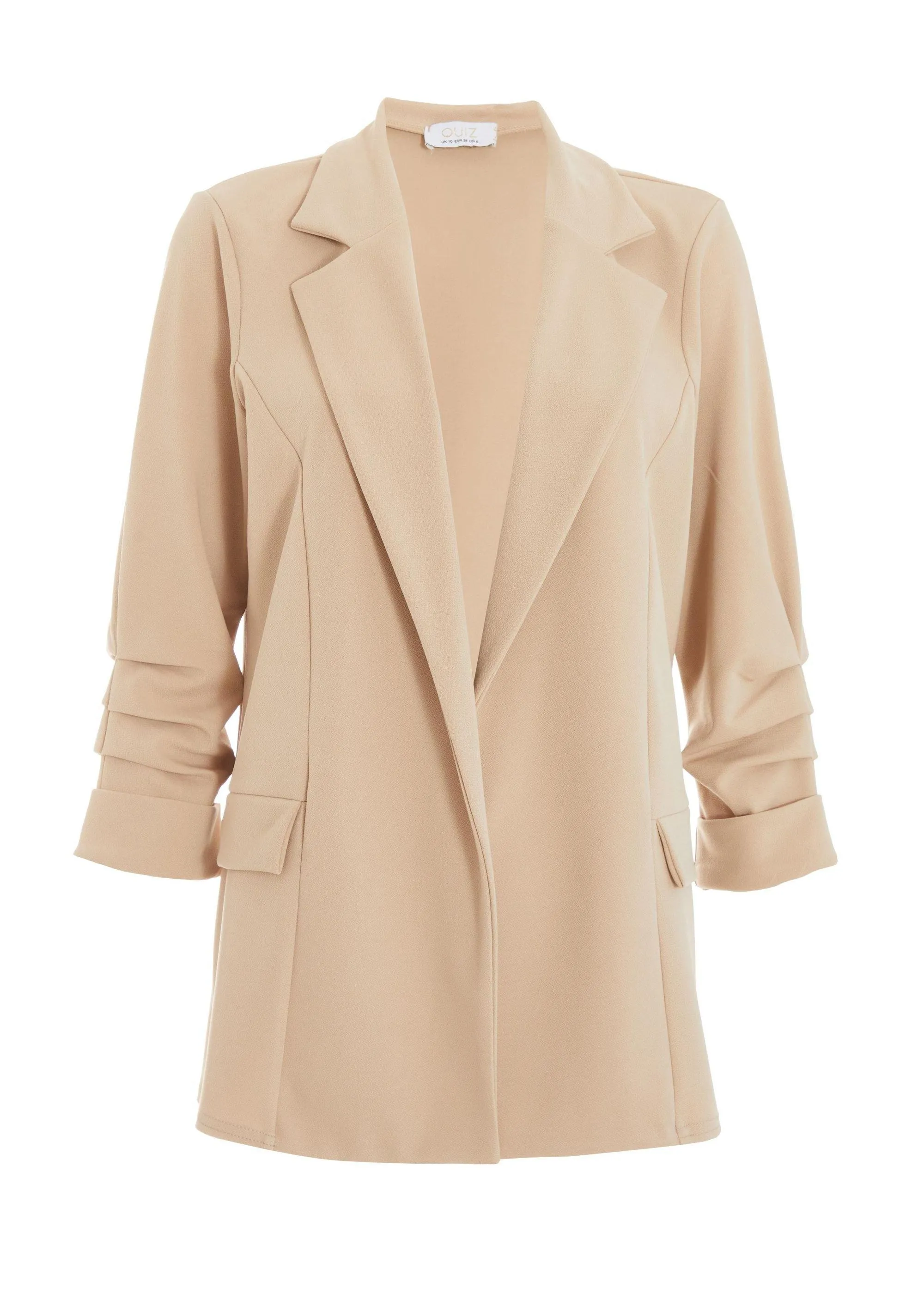 Jackets & Coats | Ruched Sleeve Blazer | Quiz