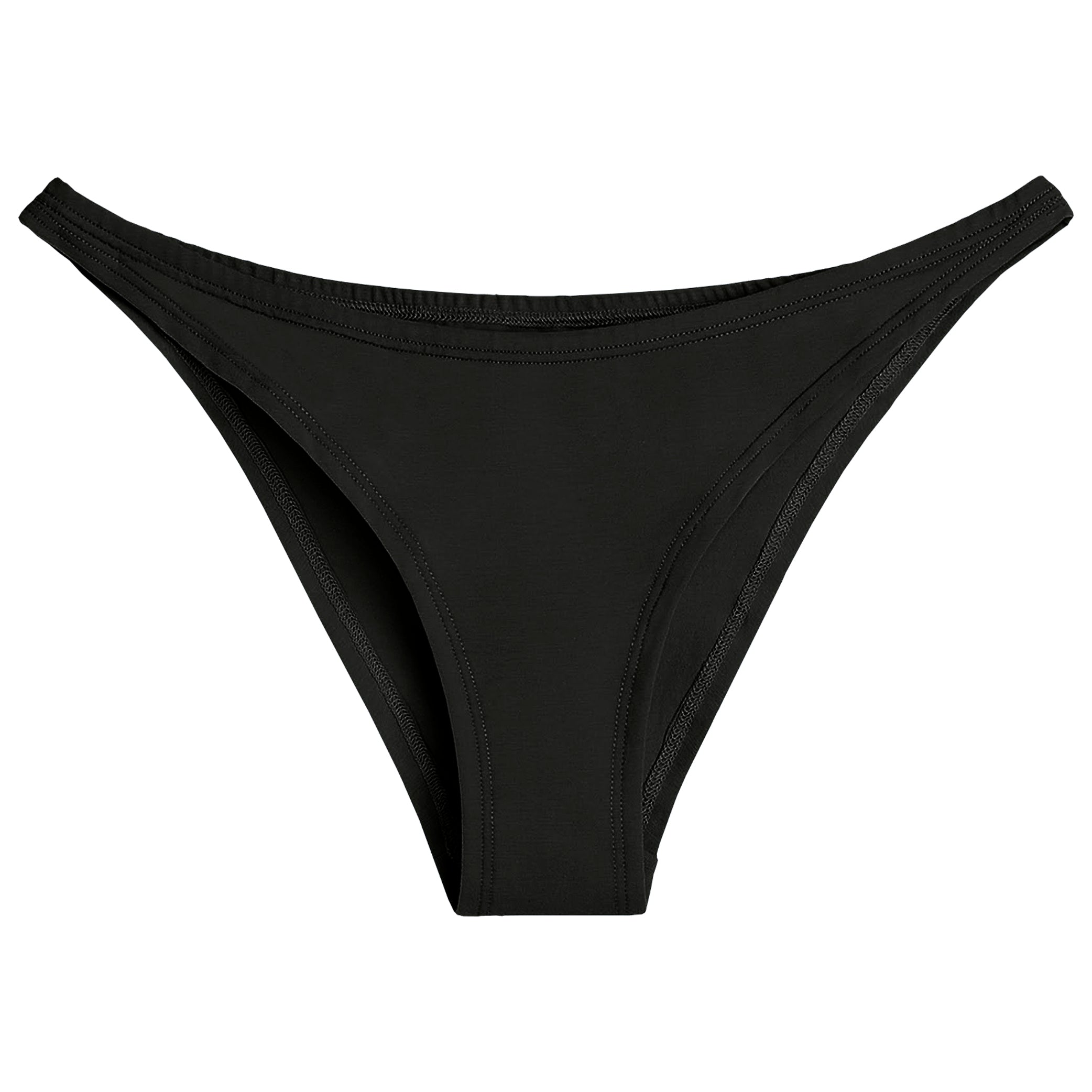 Jet Black Organic Cotton Brazilian Panty