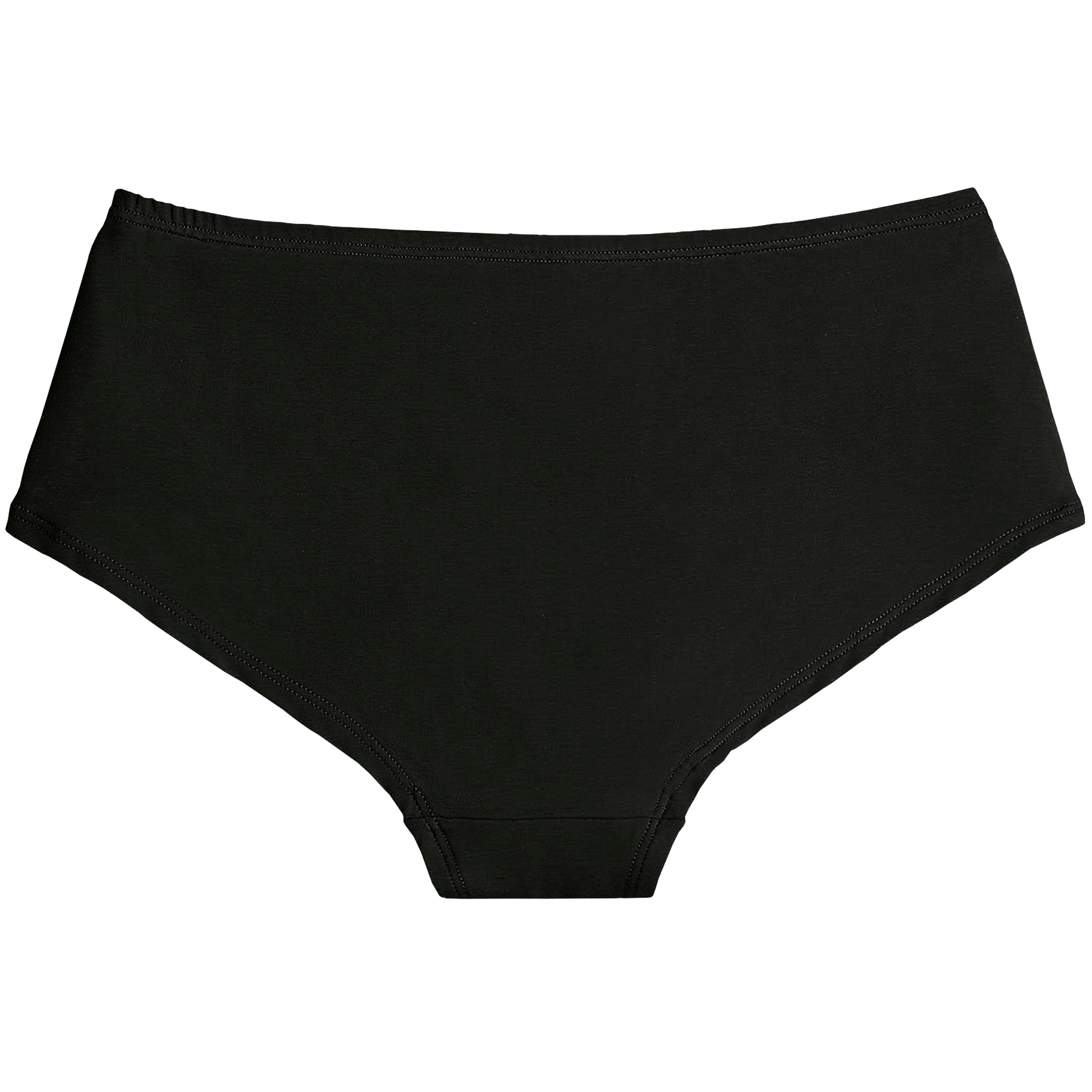 Jet Black Organic Cotton Hipster Panty