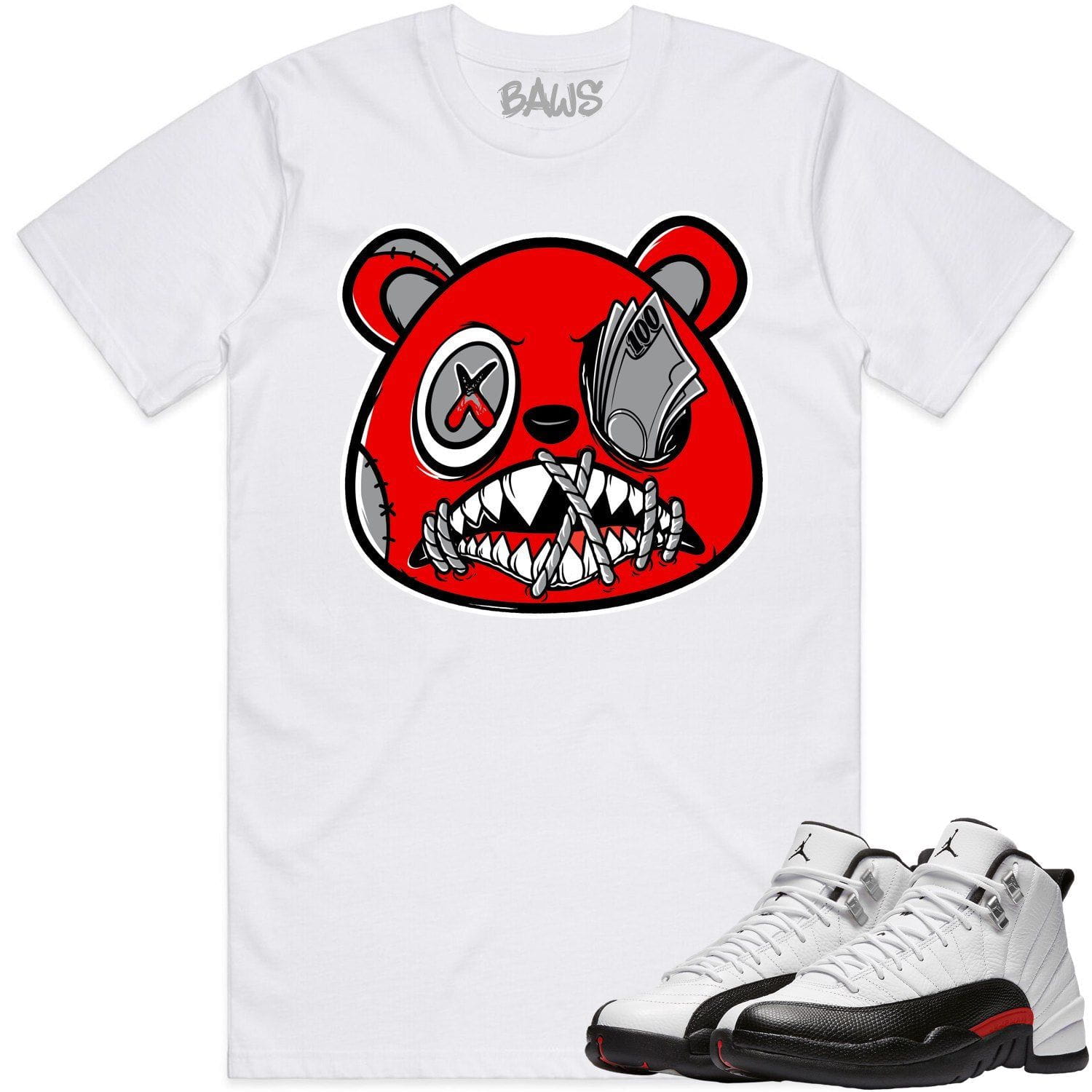 Jordan 12 Red Taxi 12s Shirt to Match - ANGRY MONEY TALKS BAWS