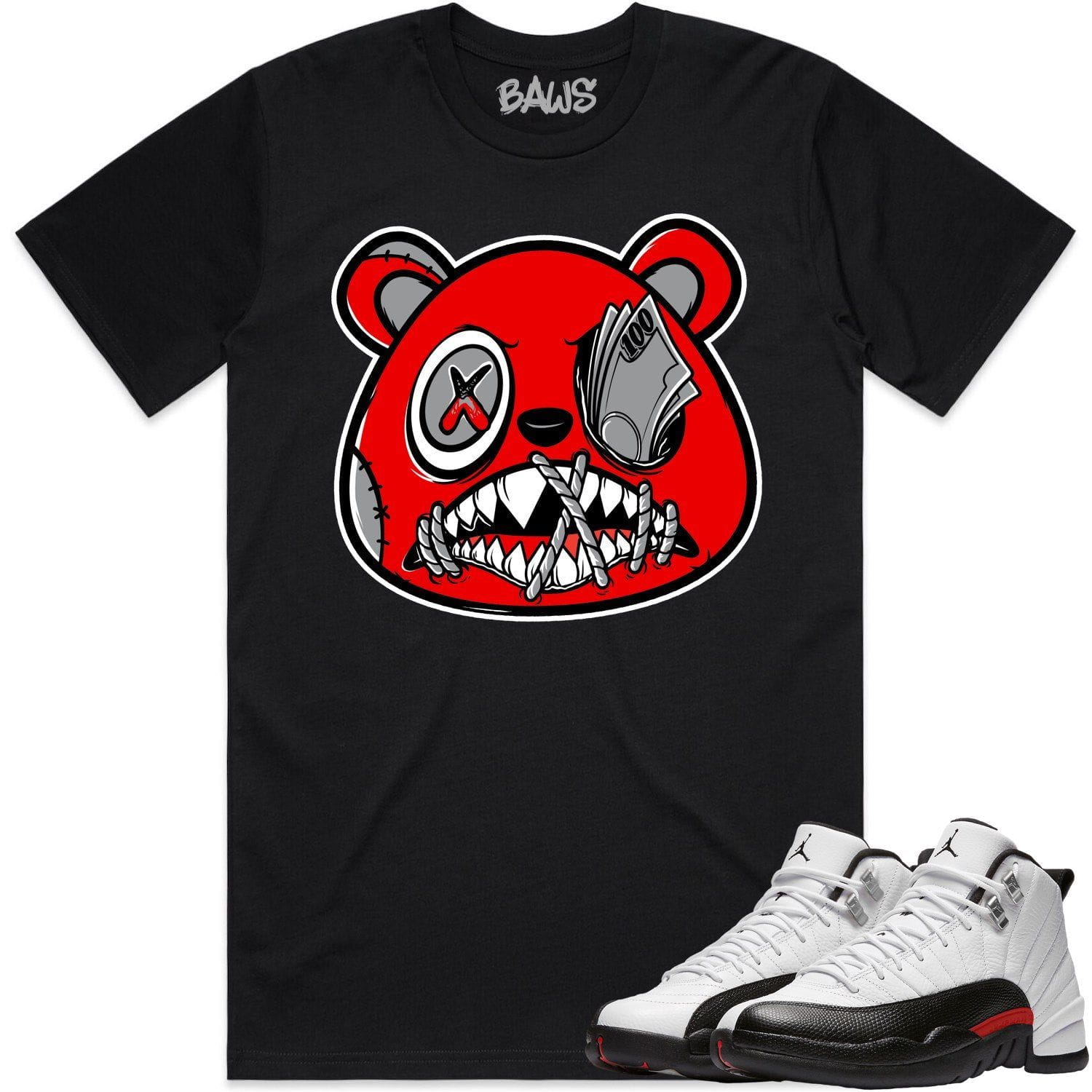 Jordan 12 Red Taxi 12s Shirt to Match - ANGRY MONEY TALKS BAWS