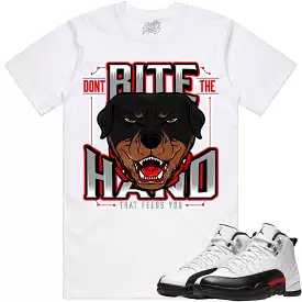 Jordan 12 Red Taxi 12s Shirt to Match - RED DONT BITE