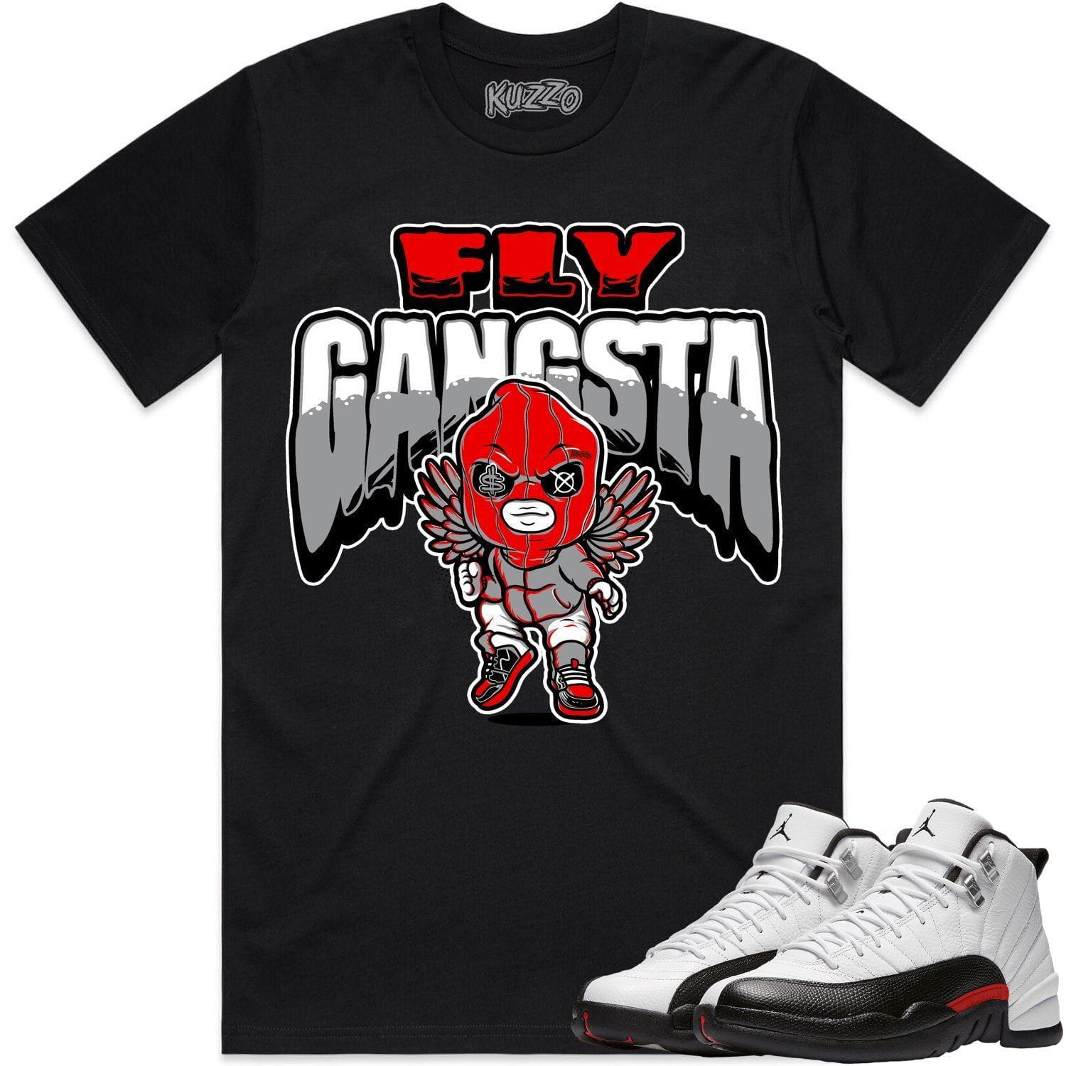 Jordan 12 Red Taxi 12s Shirt to Match - RED FLY GANGSTA