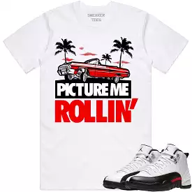 Jordan 12 Red Taxi 12s Shirt to Match - RED PMR