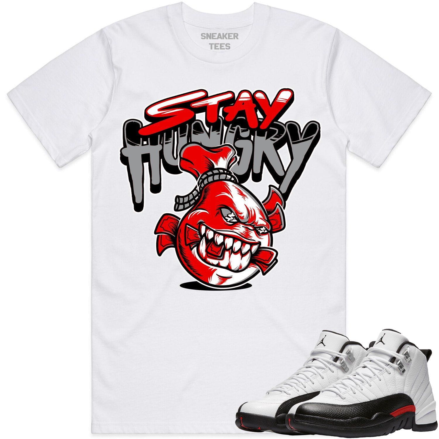 Jordan 12 Red Taxi 12s Shirt to Match - RED STAY HUNGRY