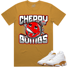 Jordan 13 Wheat 13s Shirt to Match - RED CHERRY BOMBS