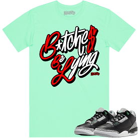 Jordan 3 Green Glow 3s Shirt to Match - RED BBL