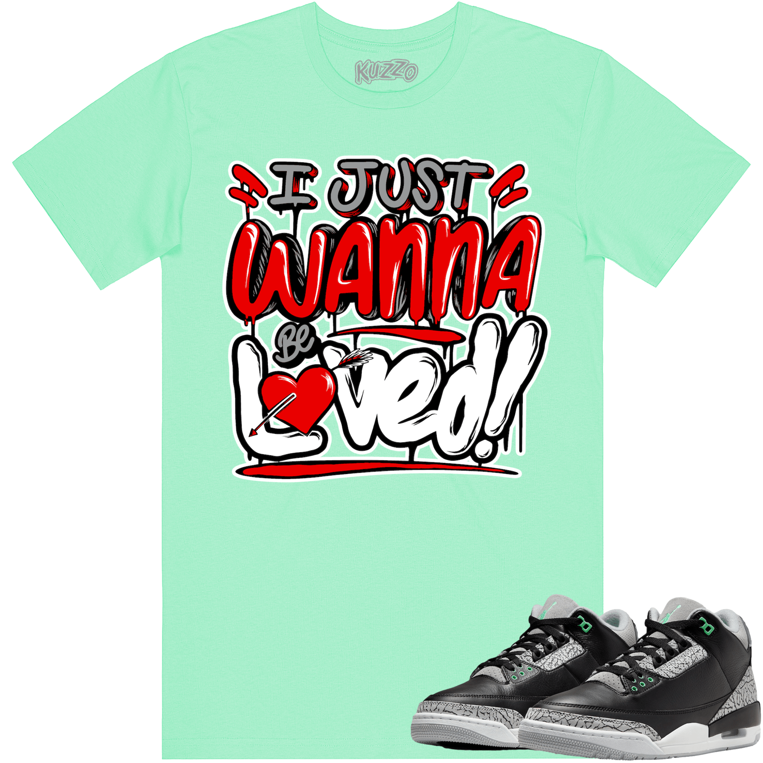 Jordan 3 Green Glow 3s Shirt to Match - RED LOVED