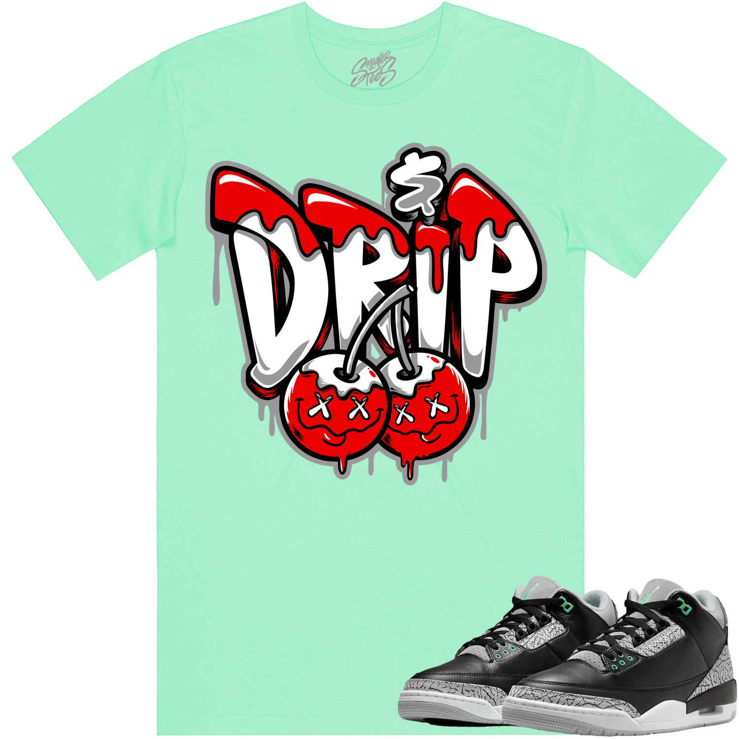 Jordan 3 Green Glow 3s Shirt to Match - RED MONEY DRIP