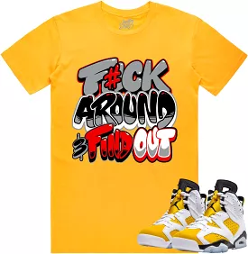 Jordan 6 Yellow Ochre 6s Shirt to Match - RED F#CK