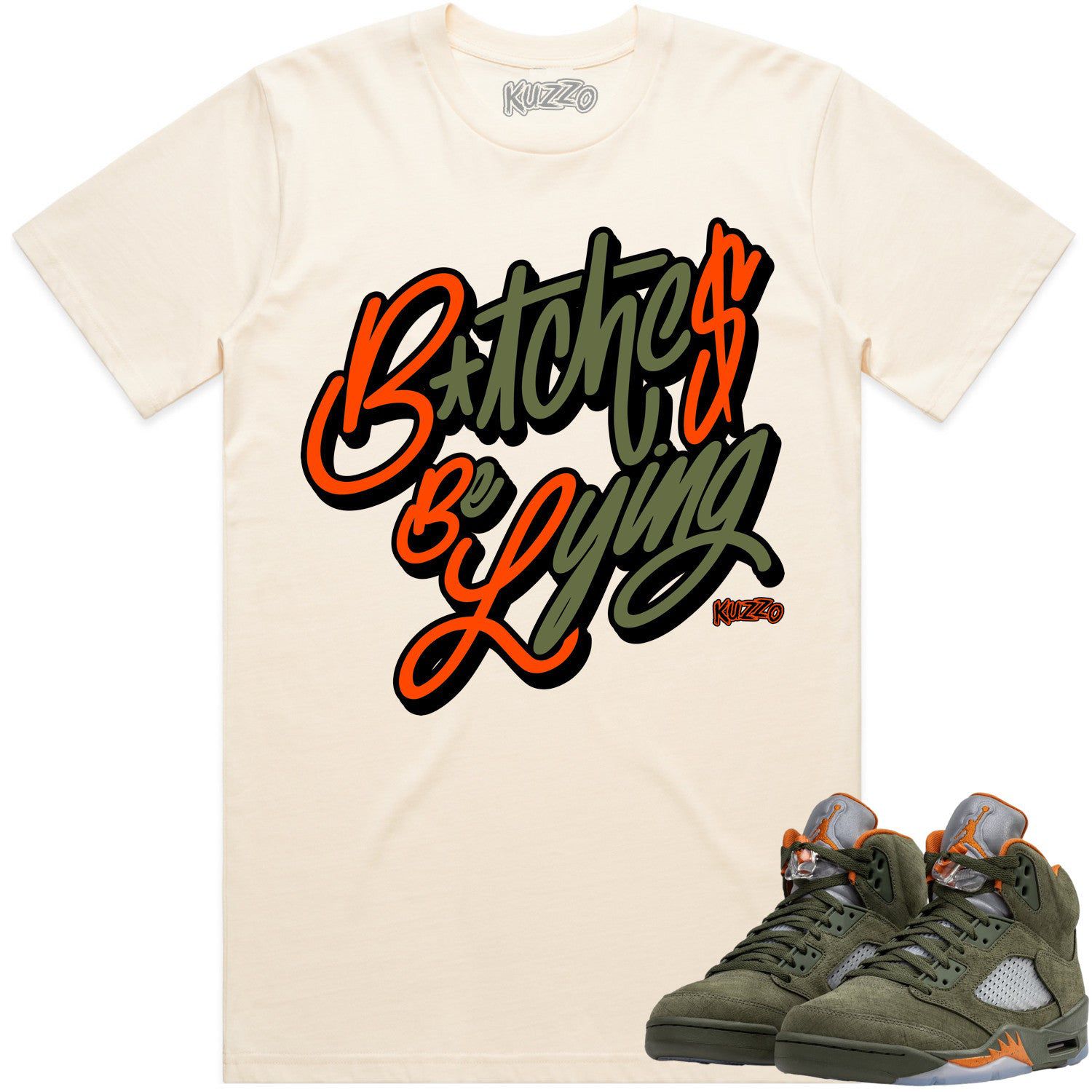 Jordan Retro 5 Olive 5s Shirt to Match - CELADON BBL