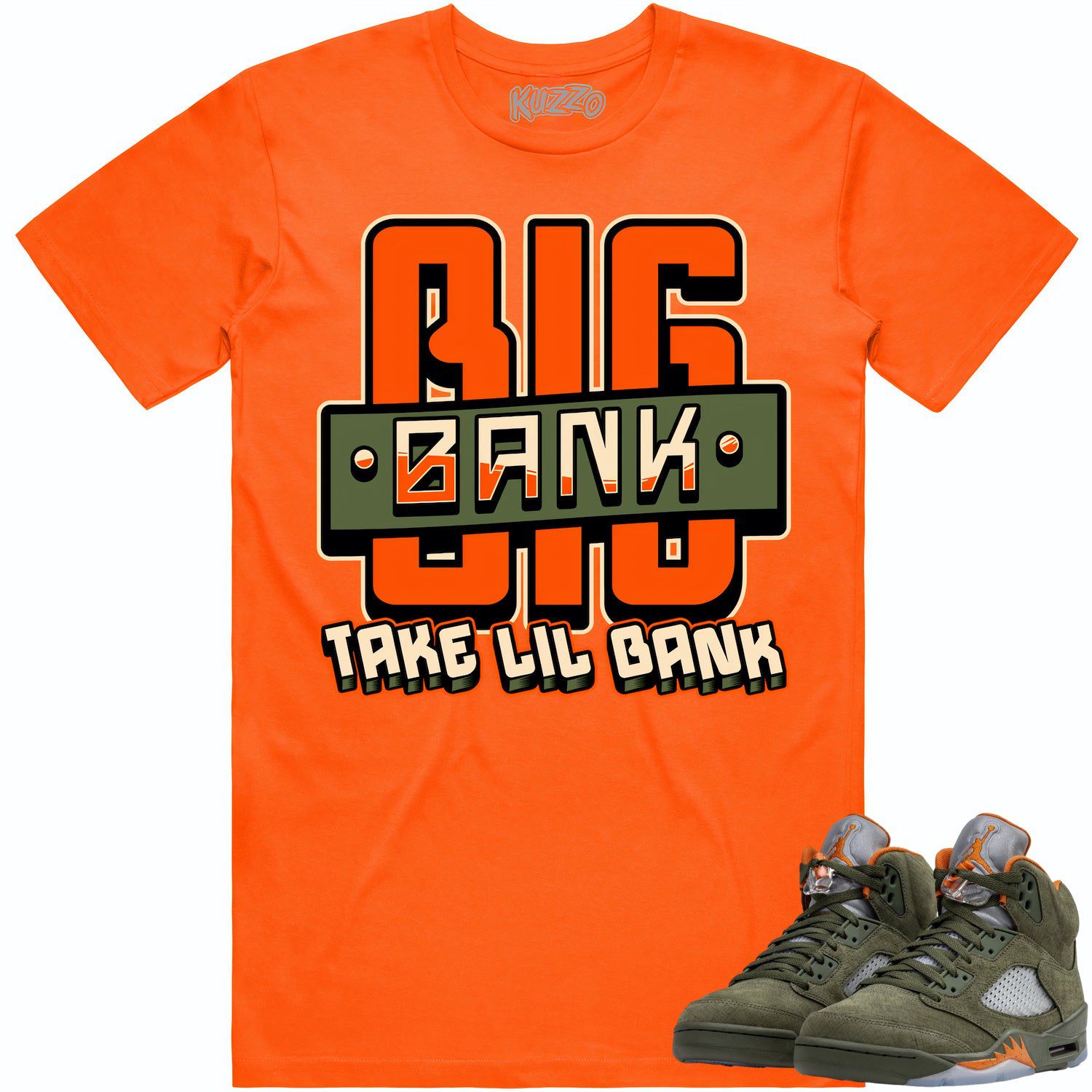 Jordan Retro 5 Olive 5s Shirt to Match - CELADON BIG BANK