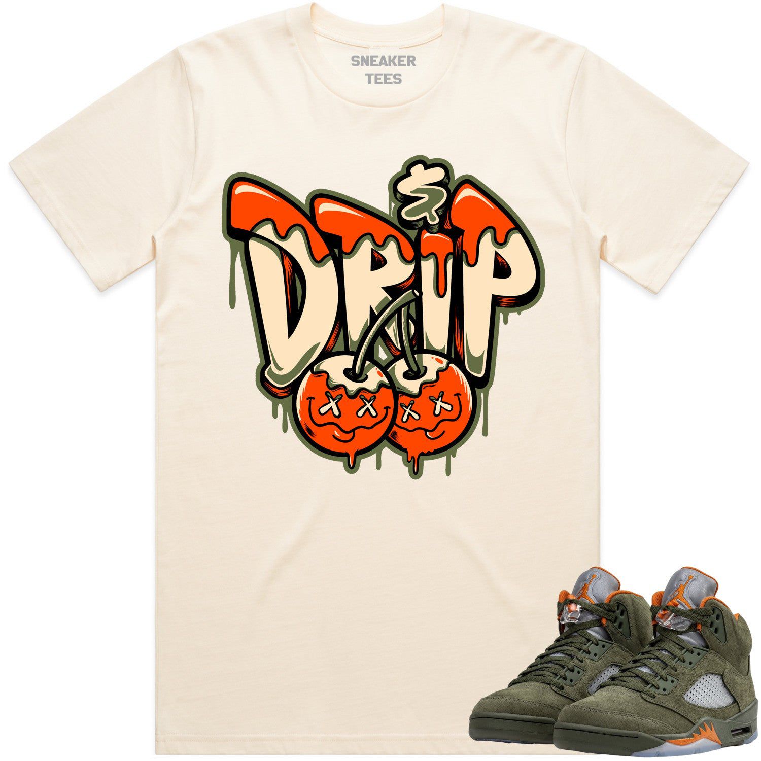 Jordan Retro 5 Olive 5s Shirt to Match - CELADON MONEY DRIP