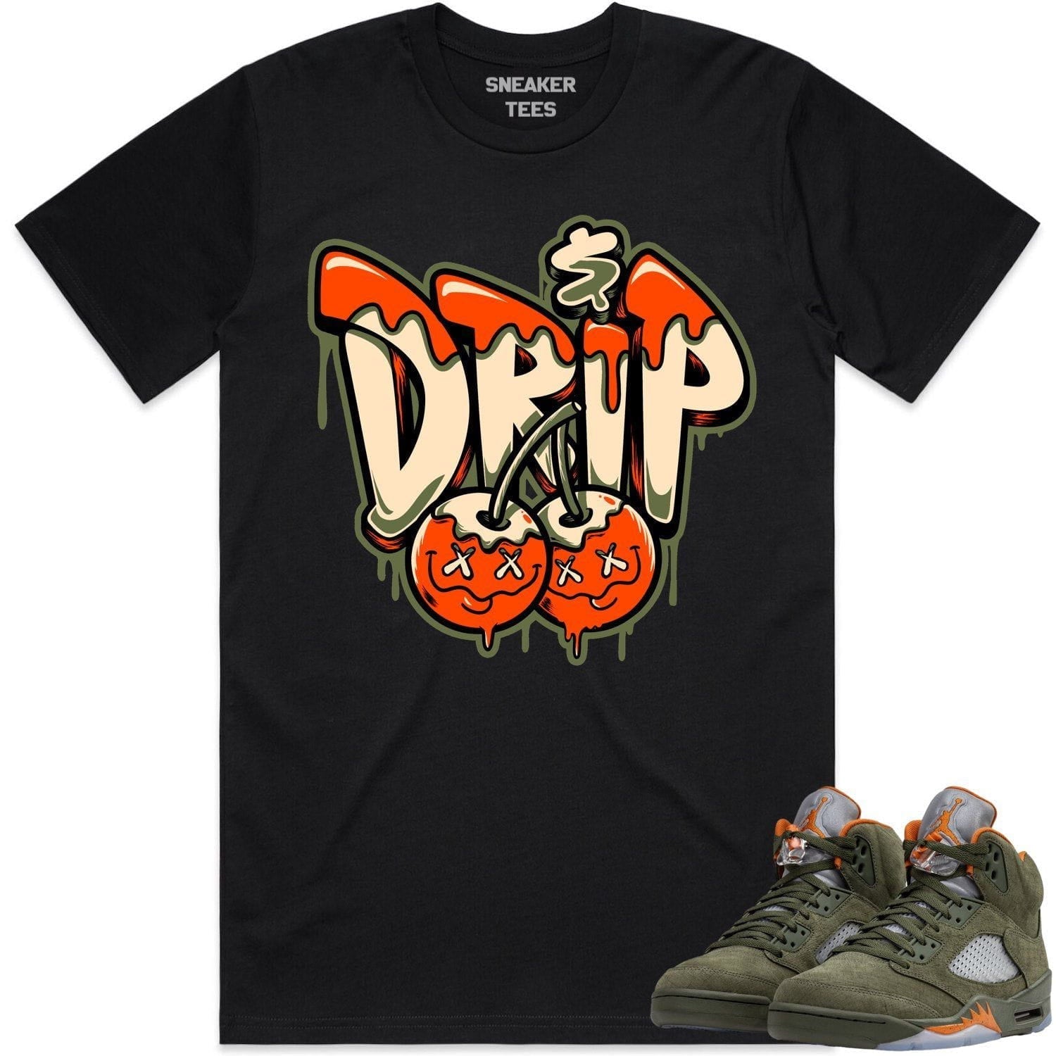 Jordan Retro 5 Olive 5s Shirt to Match - CELADON MONEY DRIP