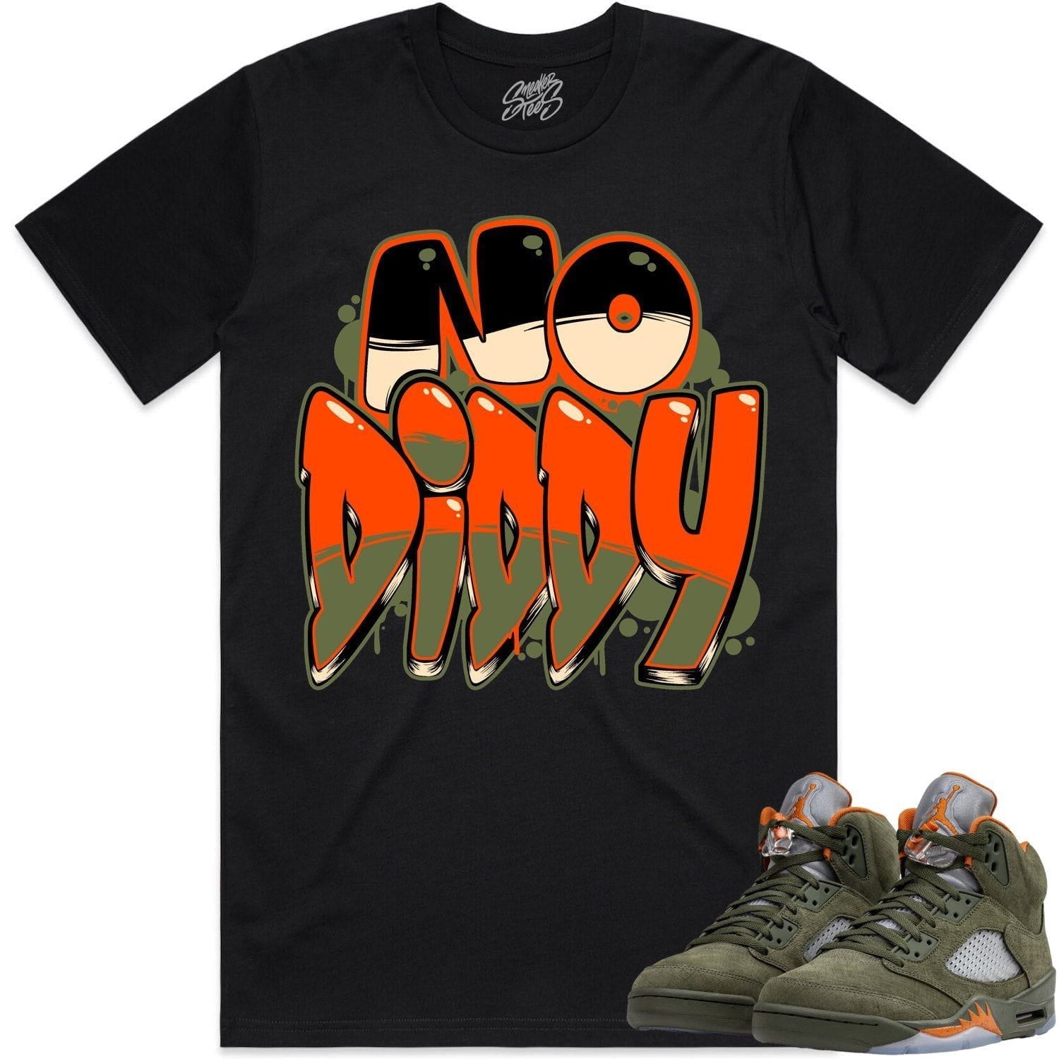 Jordan Retro 5 Olive 5s Shirt to Match - CELADON NODIDDY