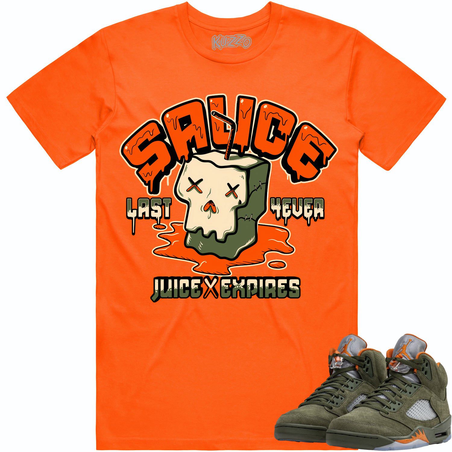 Jordan Retro 5 Olive 5s Shirt to Match - CELADON SAUCE