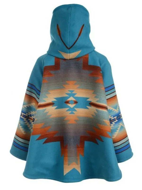 Kelly Reilly Yellowstone Blue Hooded Coat