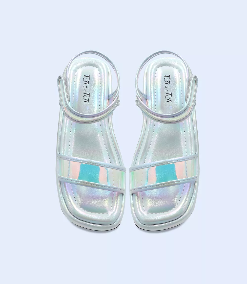 KG0111-SILVER-Girls Sandals