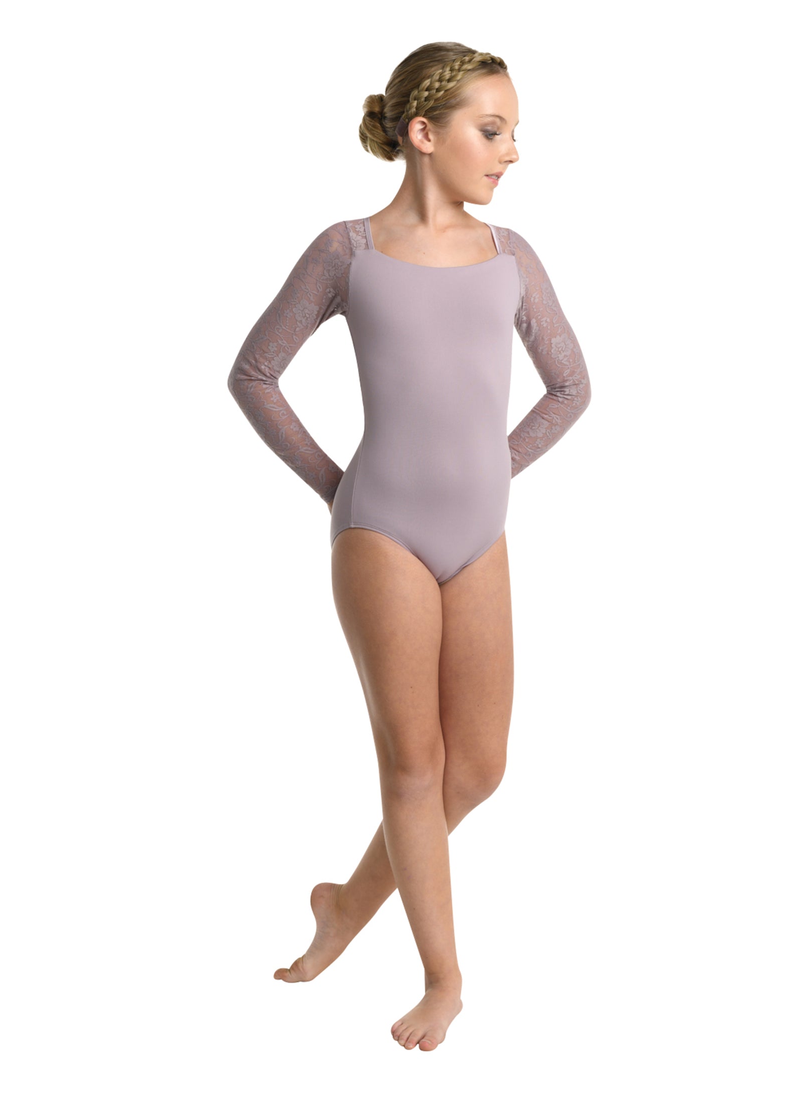 Kids Nadia Lace Long Sleeve Leotard