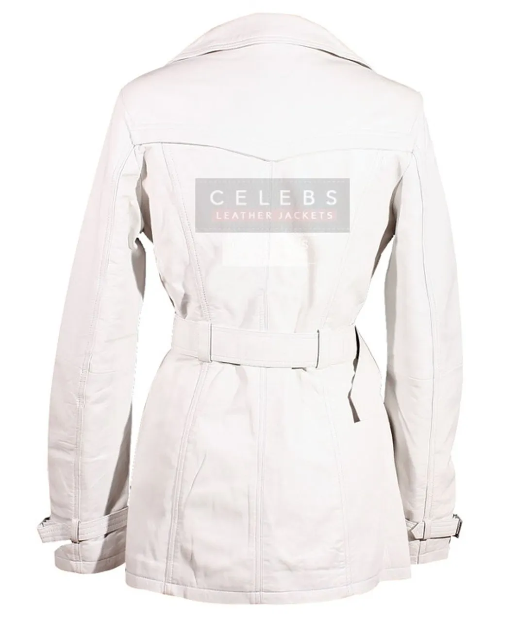 Ladies Paris White Smart Casual Trench Coat