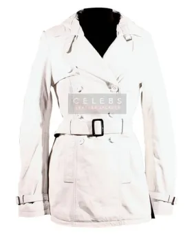 Ladies Paris White Smart Casual Trench Coat