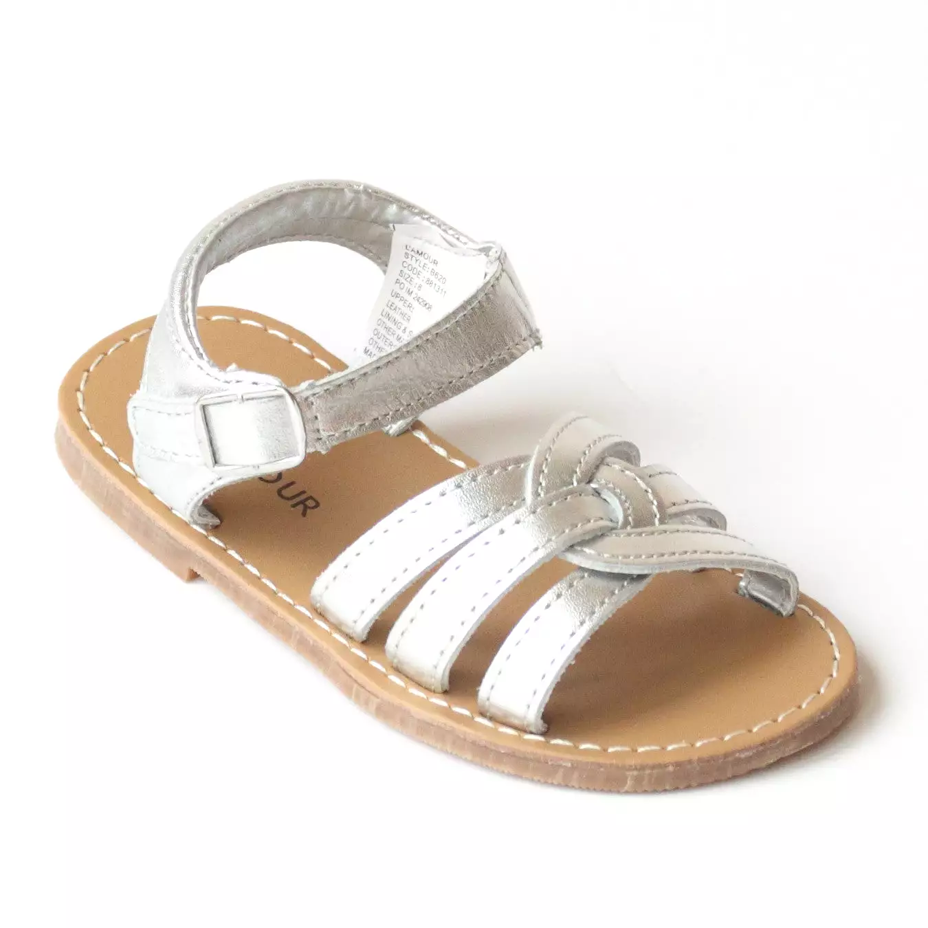 L'Amour Girls B620 Braided Sandals