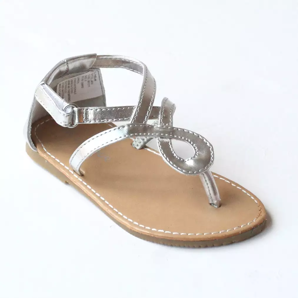 L'Amour Girls J914 Swirl Loop Sandals