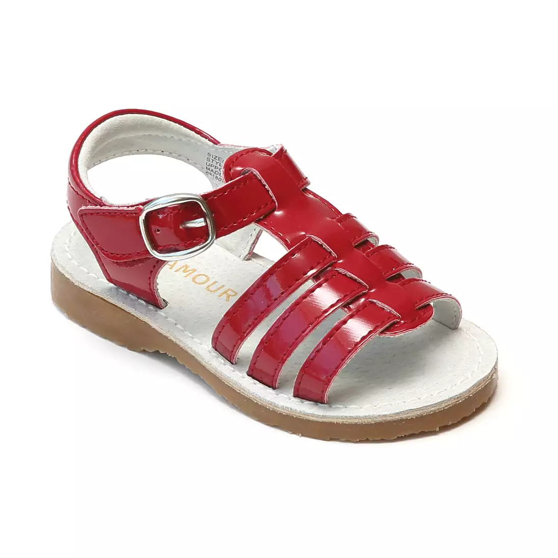 L'Amour Girls Saylor Leather Fisherman Sandals