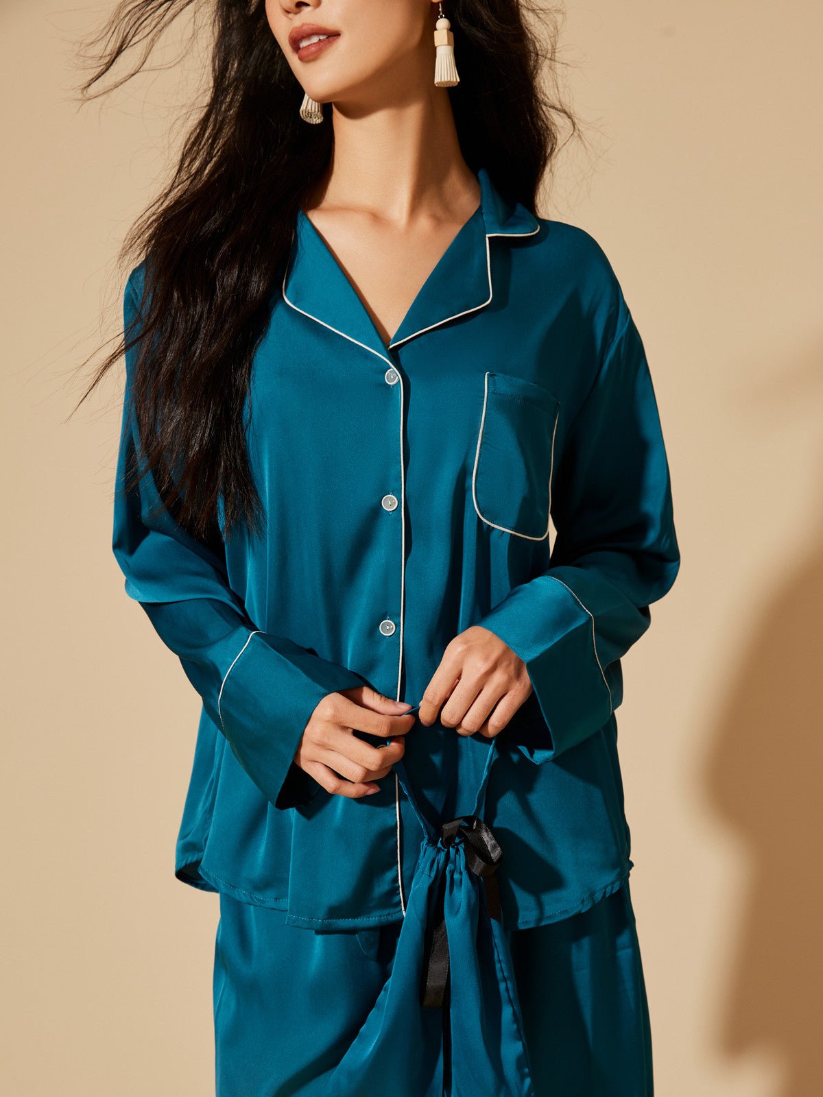 Lapel Pajama Set 3 Pcs