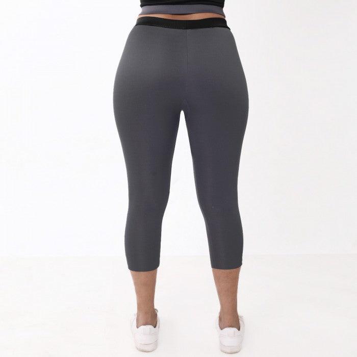 Lava Grey 3/4th Leggings: GymX Essential- Sale