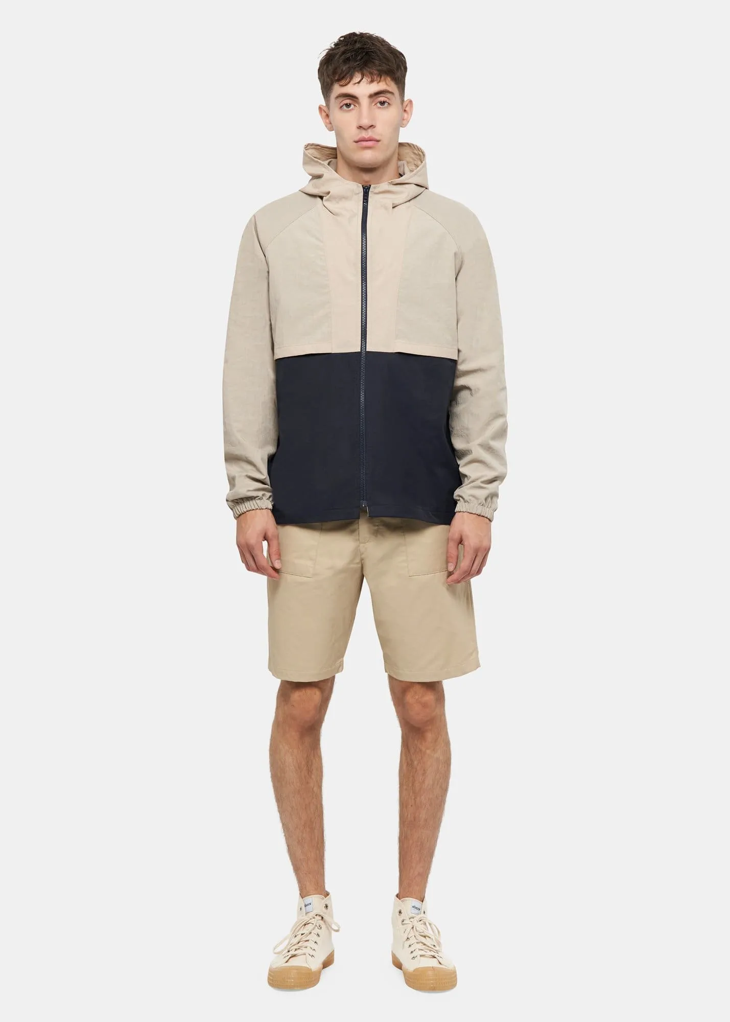 Les Basics X Gloverall Le Short Hooded Coat Navy