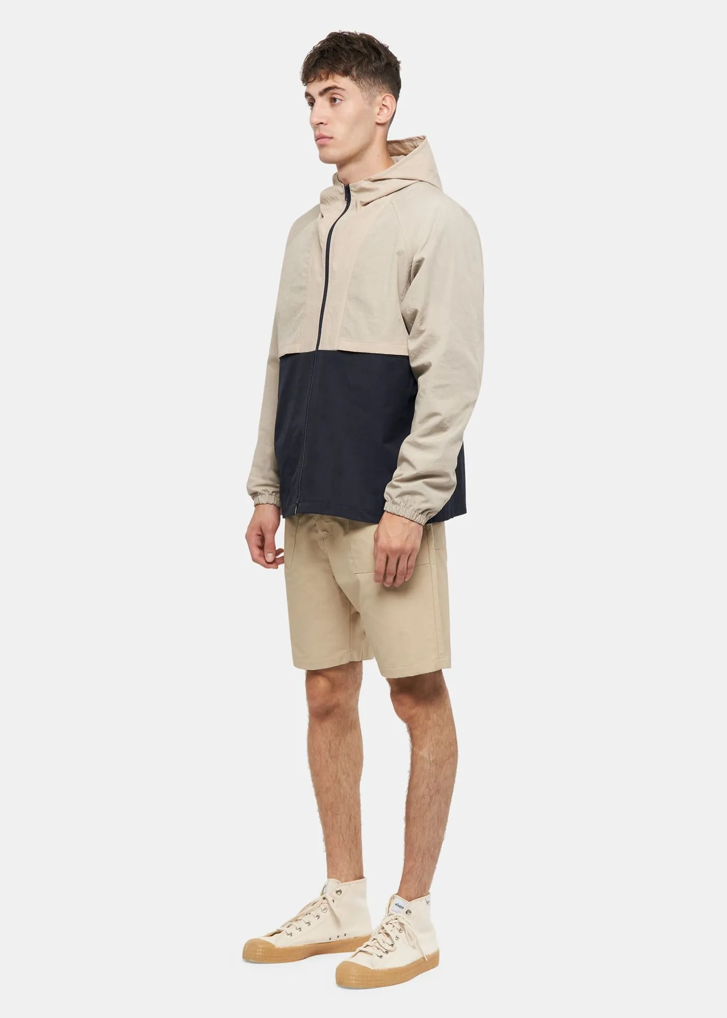 Les Basics X Gloverall Le Short Hooded Coat Navy