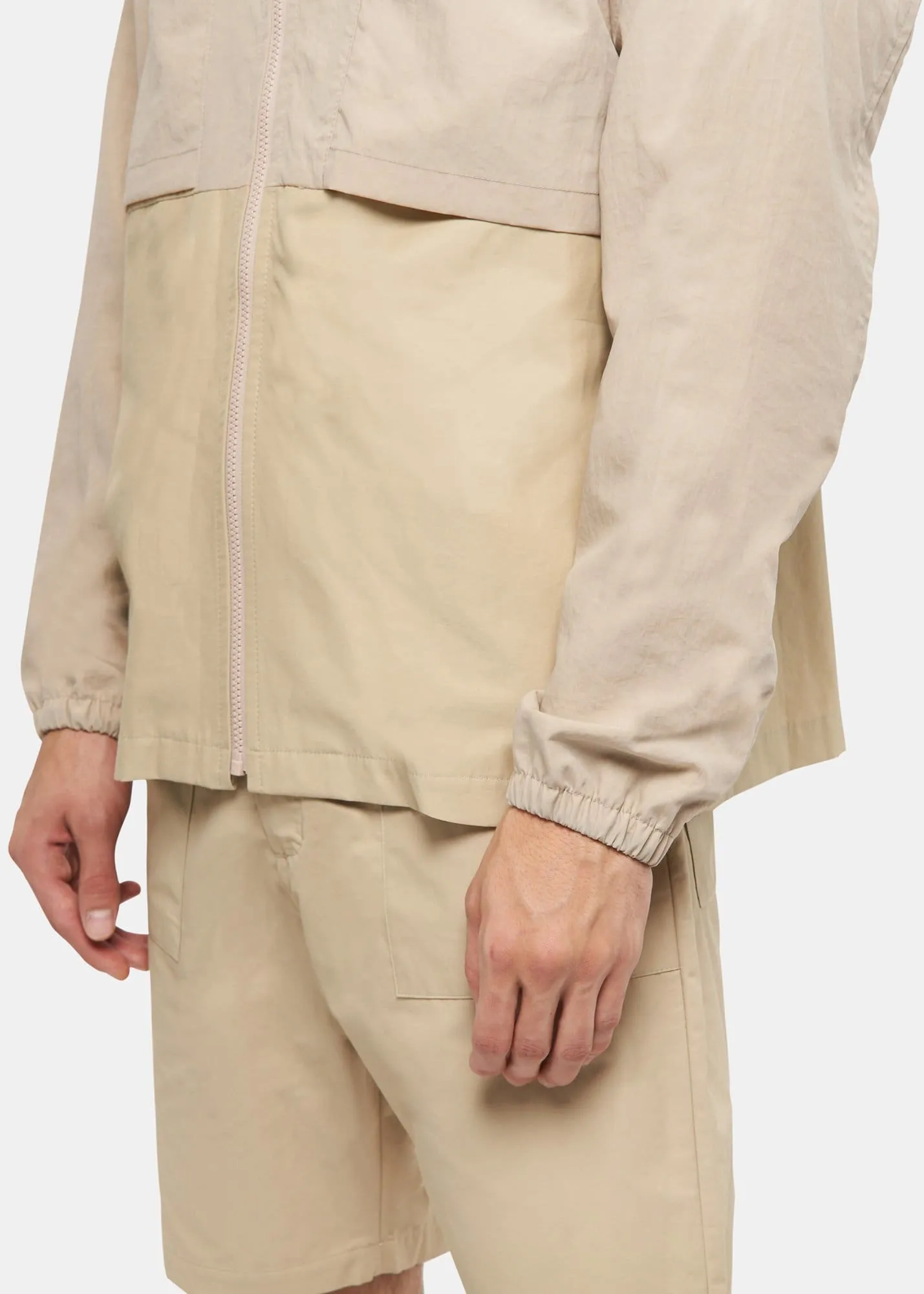 Les Basics X Gloverall Le Short Hooded Coat Stone