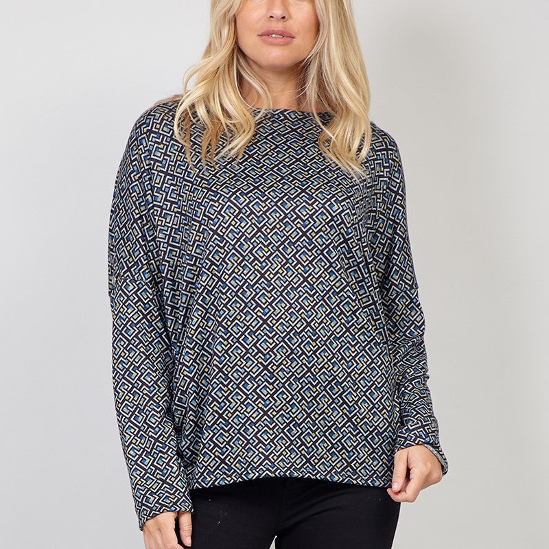 Long Sleeve Rouged Blouse