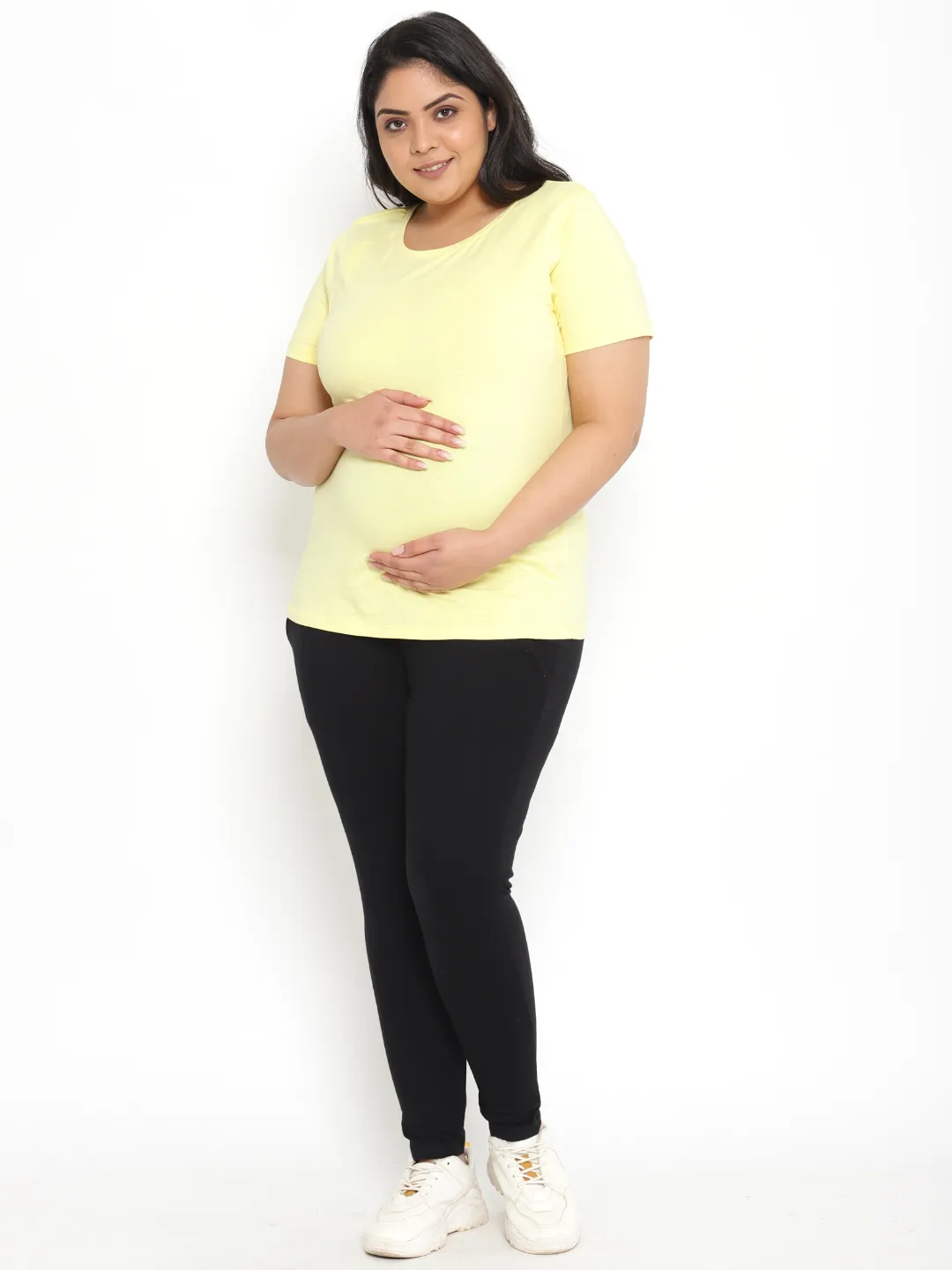 Maternity Plus-Size Fleece Leggings - Winter