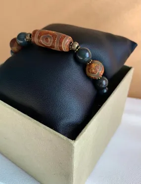 Men’s Jade and DZI Stone Bracelet