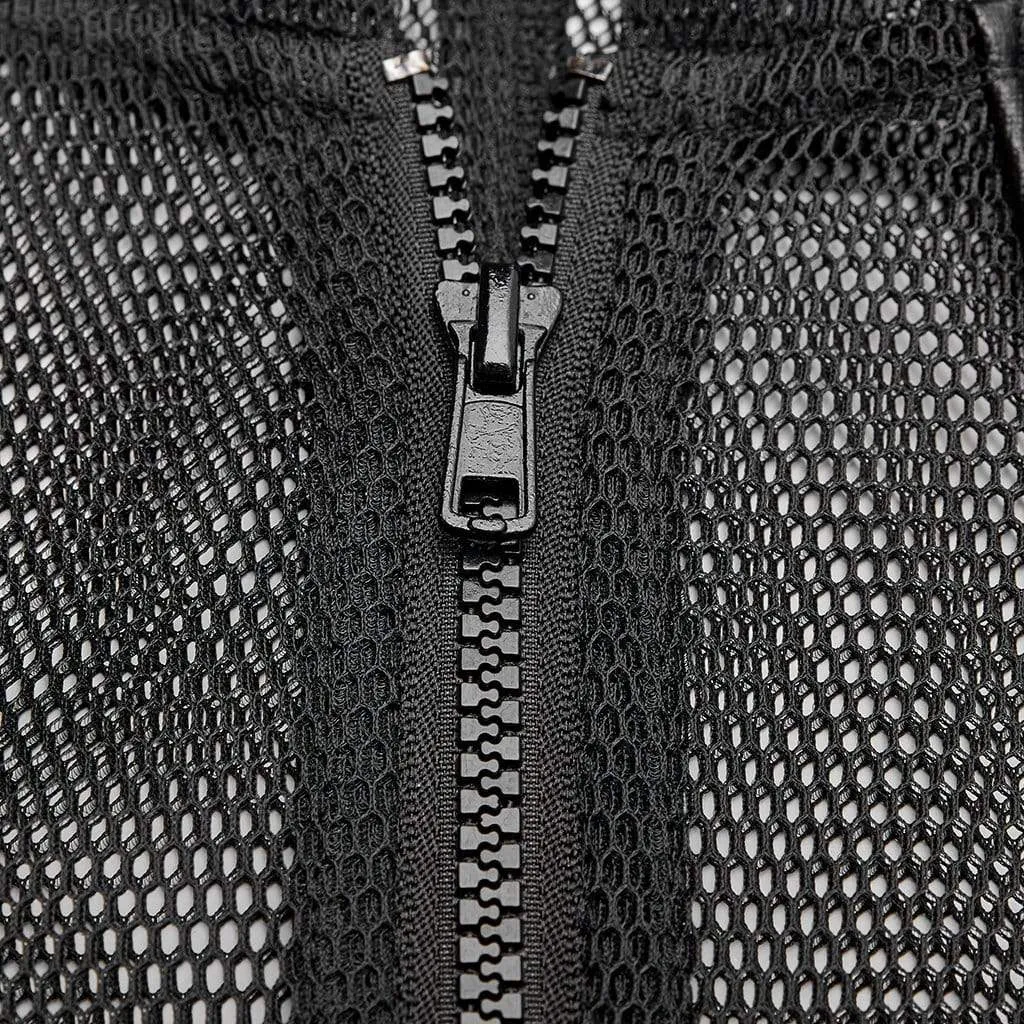 Men's Punk Sheer Mesh Hooded Coats