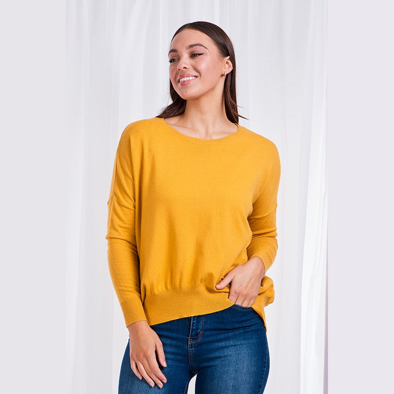 Mustard Long Sleeve Knit Top