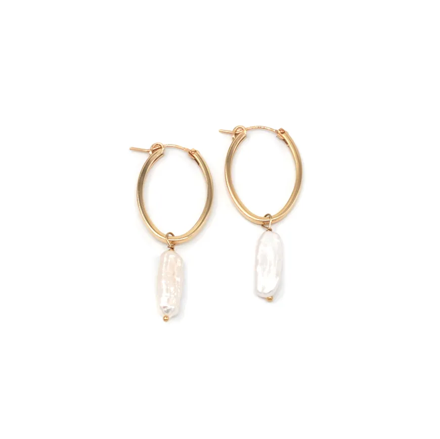 Naomi Pearl Hoops Wholesale