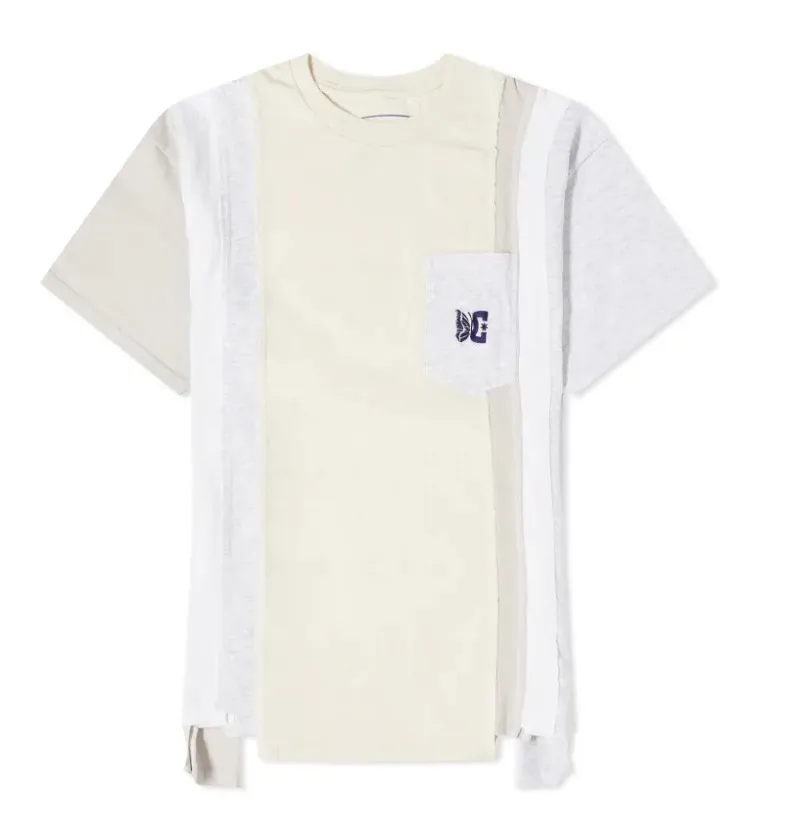 Needles  |Wool Plain Short Sleeves Logo T-Shirts