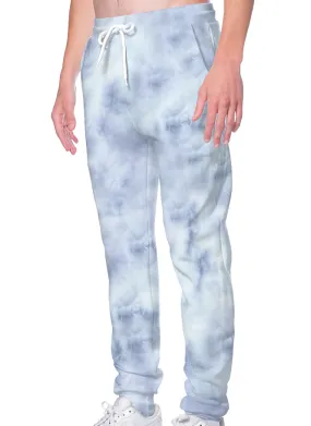 NEW! Cloud Distressed Tie Dye Fleece Jogger Sweatpant Made in USA 3557