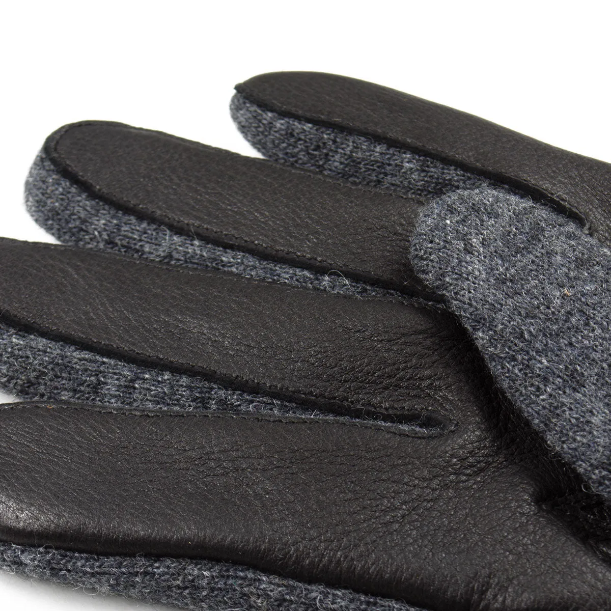 Norse Projects x Hestra - Svante Wool / Leather Gloves - Charcoal