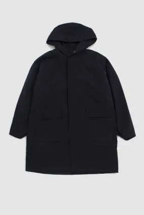 Nylon Ox Hooded Coat - Black