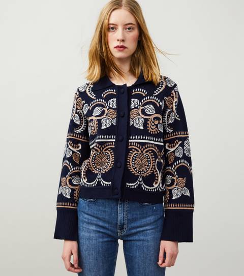 Odd Molly Violette Cardigan Deep Navy