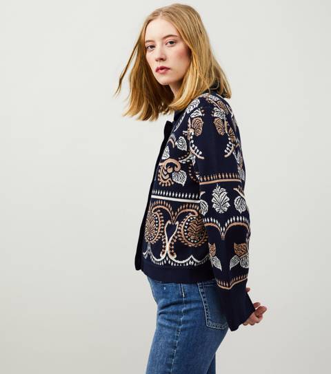 Odd Molly Violette Cardigan Deep Navy