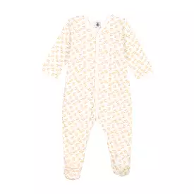 Petit Bateau Baby Front Snap Printed Footie