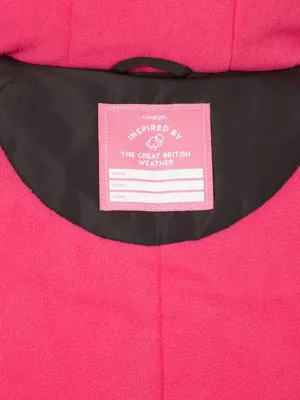 Pink Colour Block Waterproof Hooded Coat | Kids | George at ASDA