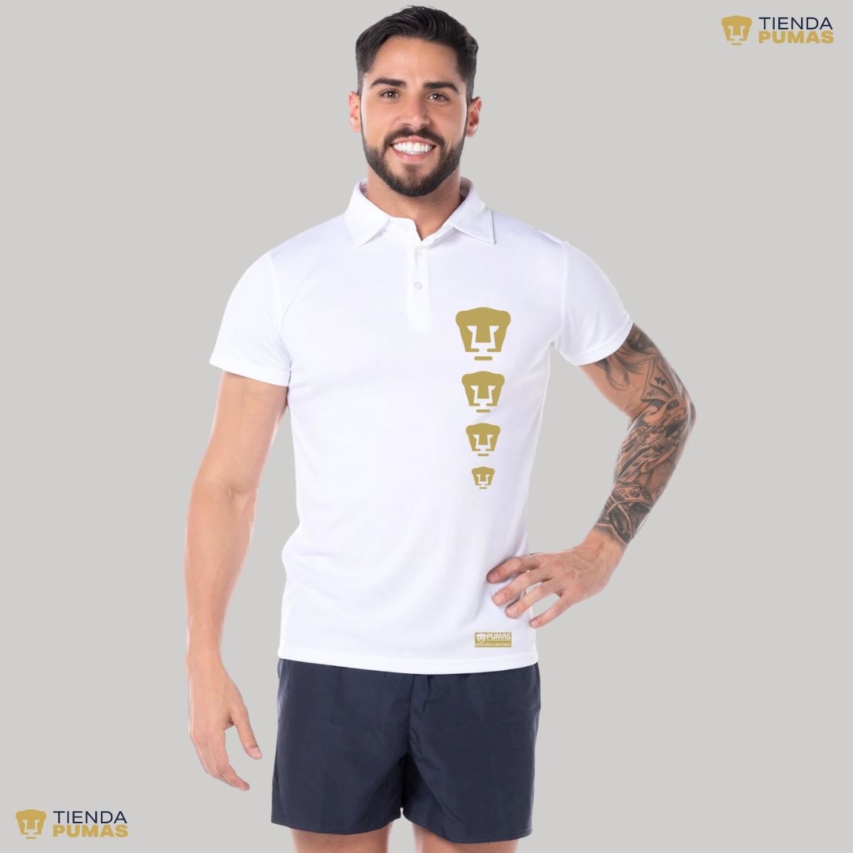 Playera Tipo Polo Hombre Pumas UNAM Edición Limitada 3 Vinil