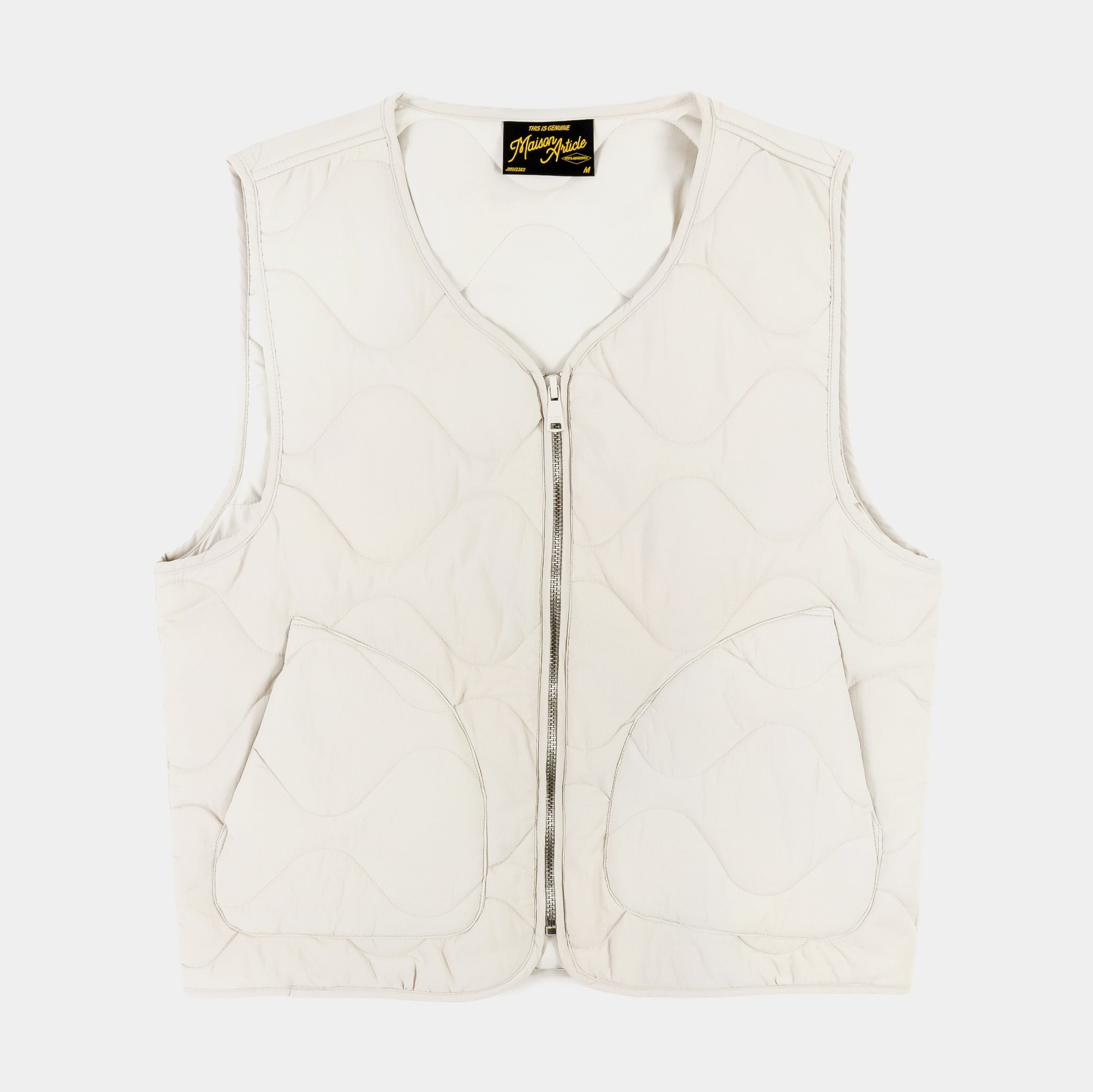 Quilted Mens Vest (Beige)